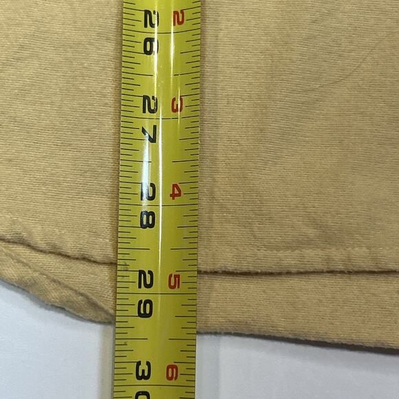 Cabela’s Men’s Medium Button Up Shirt Deer Embroidered Logo Yellow Long Sleeve - Picture 12 of 14